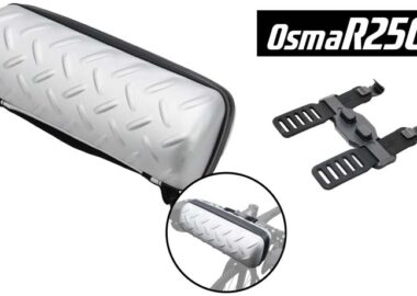 OsmaR250 チェッカープレートフロントバッグ シルバー