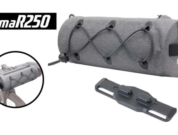 OsmaR250 防水ドラム型フロントバッグ グレー