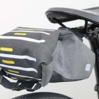 OsmaR250 防水サドルバッグスモール ブラック/グレー