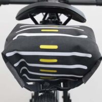 OsmaR250 防水サドルバッグスモール ブラック/グレー