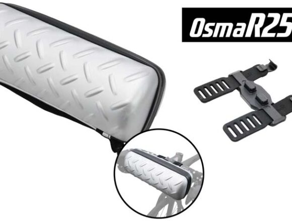 OsmaR250 チェッカープレートフロントバッグ シルバー